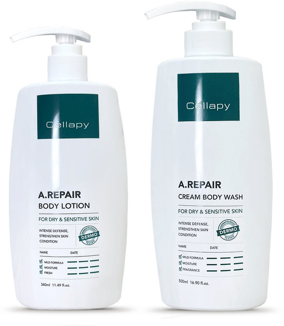 셀라피 에이리페어 바디로션340ml+워시500ml, 1개