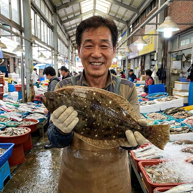 봄맞이 제철 활 도다리 회!! (세꼬시 원할 시 꼭 배송메모), 3개, 손질 후 250g
