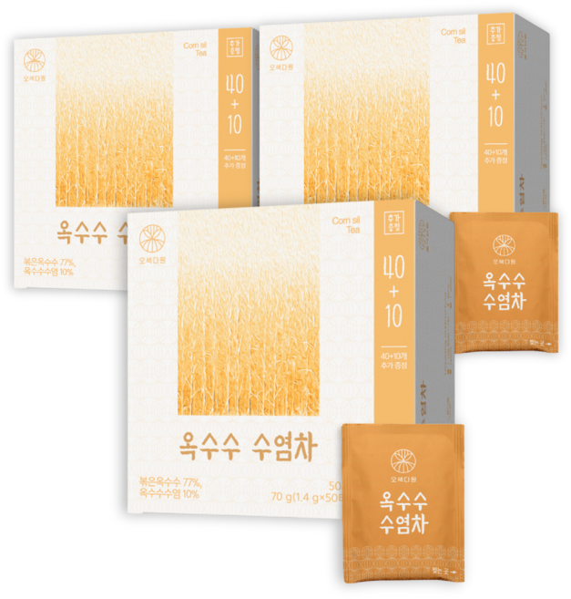 오색다원 옥수수수염차, 3개, 50개입, 1.4g