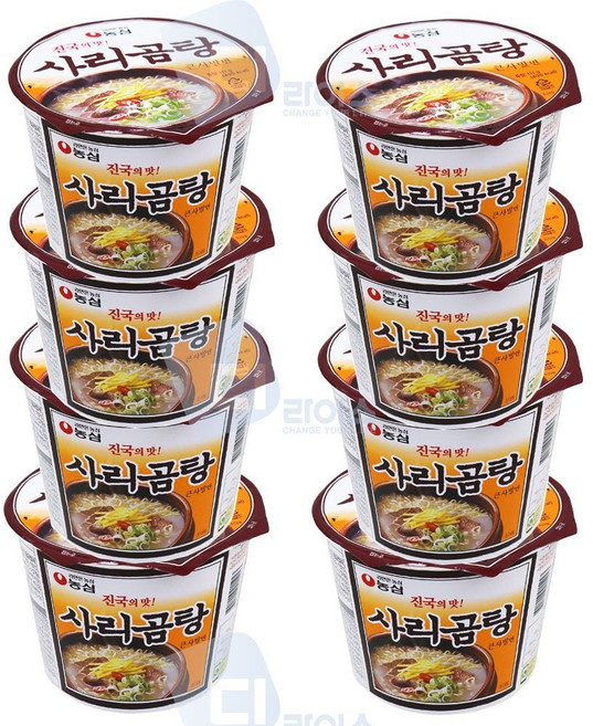 농심 사리곰탕 큰사발면 111g 8개 컵라면 사골국물 ssf08520tK, 1개