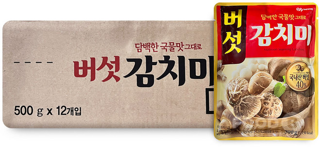 대상 버섯 감치미 500g X 12개 1박스