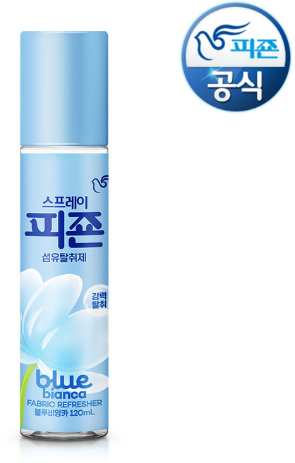 피죤 스프레이 섬유탈취제 블루비앙카 본품, 120ml, 1개