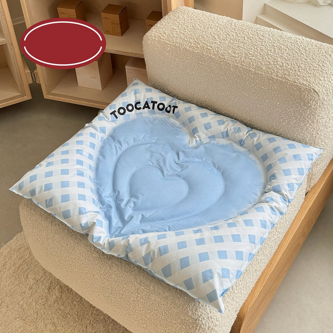 SunburstWonder 반려동물 여름 아이스 쿠션 고양이 강아지 3초 쿨링 쿨매트 아이스 하우스 방수 디자인 L347, 스카이, 1개