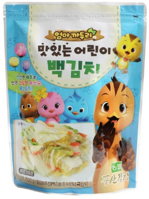 풍산 어린이백김치, 4개, 300g