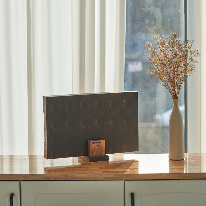 디그니처 엔드그레인도마 월넛 체스 나무도마 원목 캠핑, 1개