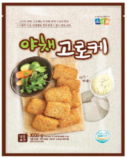 소디프 야채 고로케 1kg, 1개