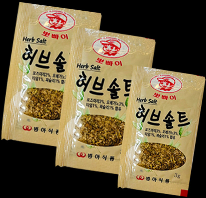 허브솔트 3g 일회용 캠핑용 소량 낱개 고기소스 미니 소금, 1개