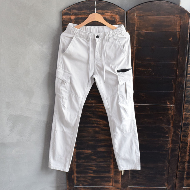 헬보이 퀄리티 좋은 남자 워싱 스판 언발 카고 포켓 슬림 면바지