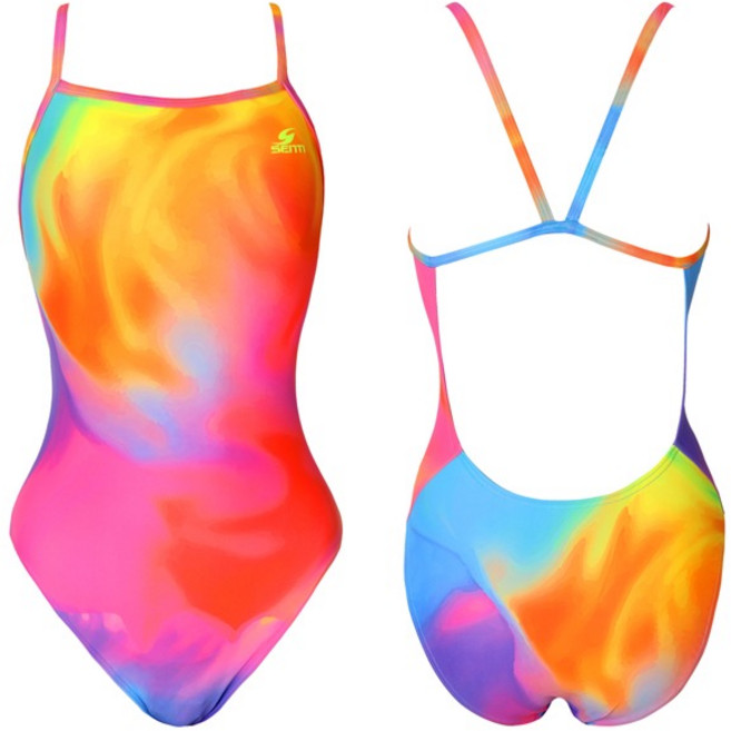 센티 더 뉴 유니버스 싱글백 여자 실내수영복 WSM-20949 오렌지