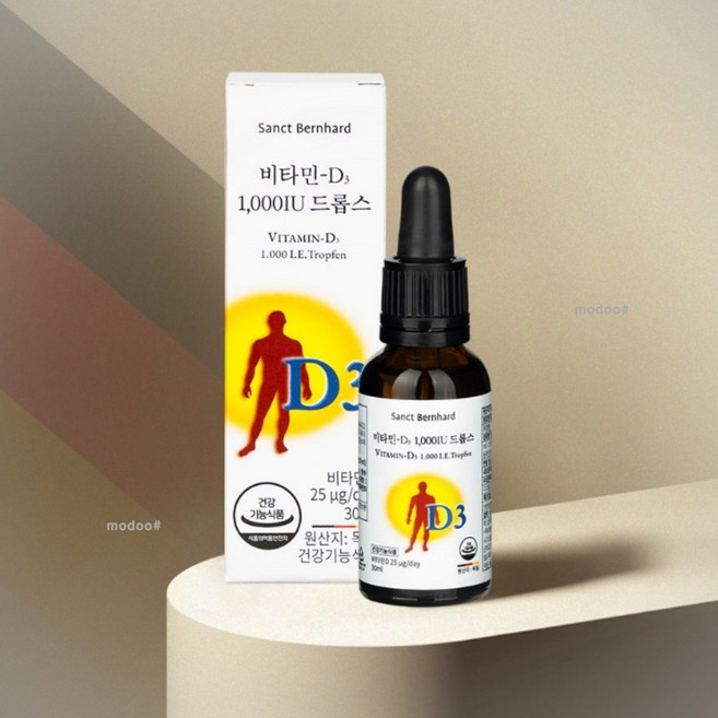 비타민 D3 1000IU 드롭스, 30ml, 1개