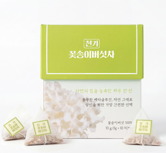 100% 꽃송이버섯 차 1g*10개 1박스 무농약 친환경 GAP 인증, 10g, 10개입, 1개