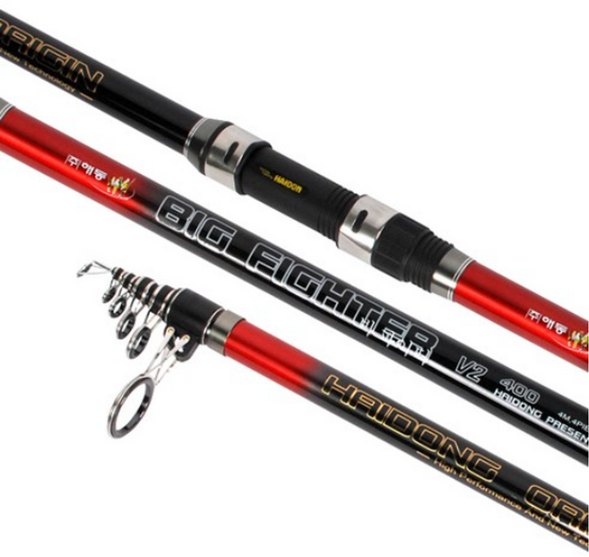 해동 빅파이터V2 360 숭어 훌치기 원투 낚시대, 1세트, 레드