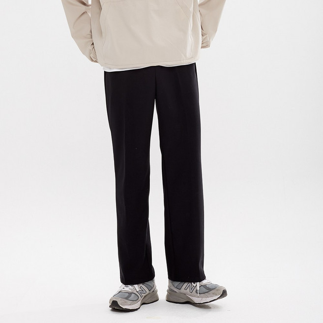 페퍼시즈닝 기모슬랙스 남자 와이드팬츠 세미 스판 밴딩 스탠다드