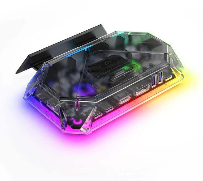 JSAUX 12合1 RGB擴充底座丨相容於 Steam Deck//OLED/ROG Ally X 擴充底座, 透明, 1套, HB1201S
