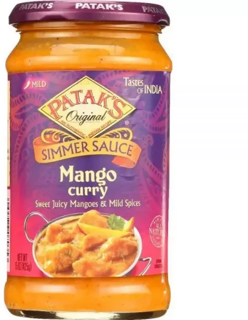 Patak's 망고 커리 시머 소스 453.6ml15온스 호환, 1세트, 453.6ml