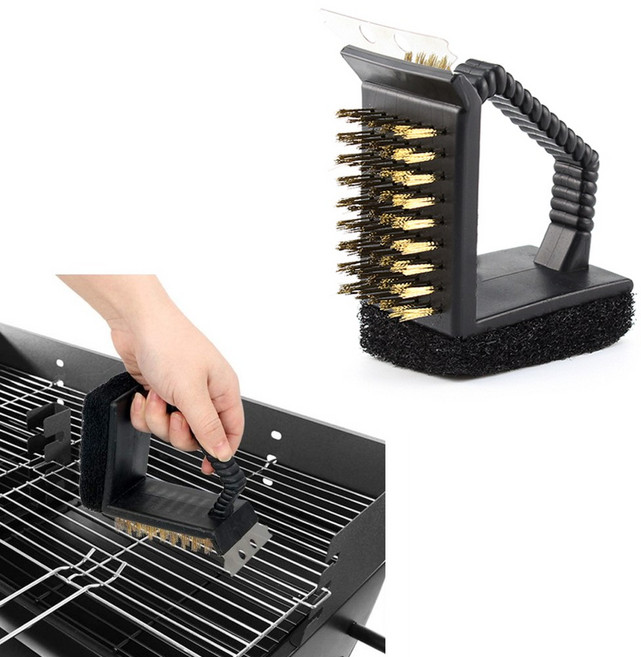 톡톡마켓 야영 화로대 조리 도구 세정 브러시 스크래퍼 스펀지, 단품, 1개