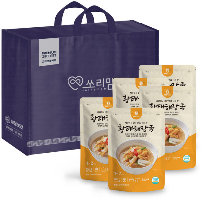 엠에스푸드 황태해장국5팩 600g 선물 세트, 1세트