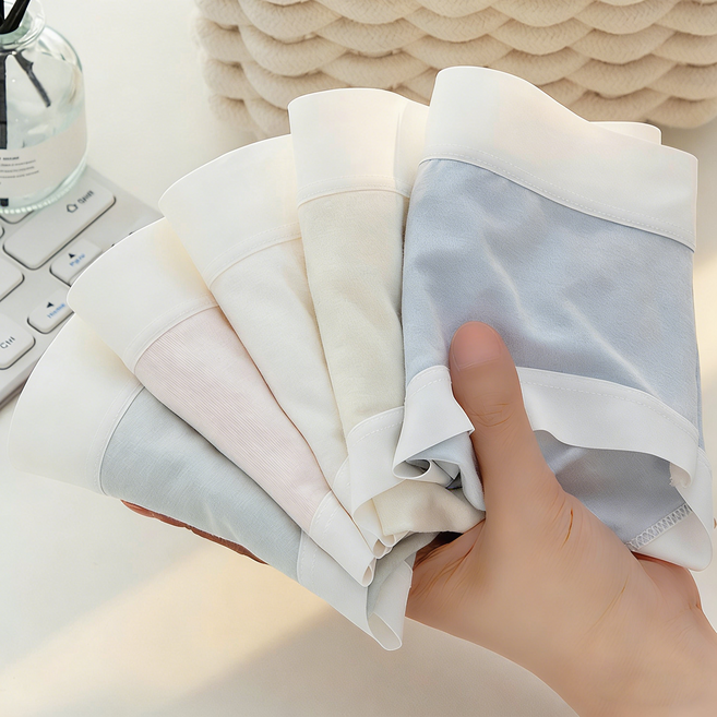 ZOZOFO 여성팬티 5개입 삼각팬티 노라인팬티 신축성 통기성 항균팬티 5P