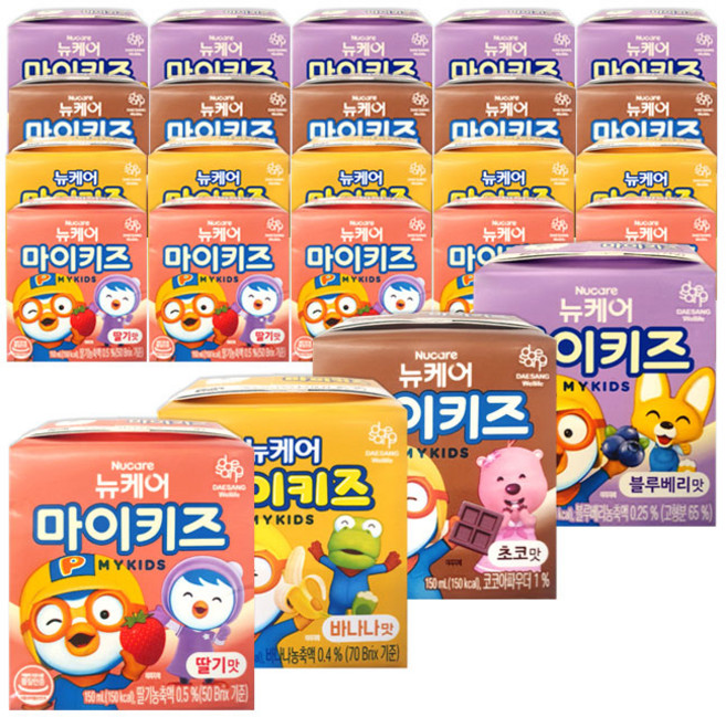 뉴케어 마이키즈 (딸기맛6+초코6+바나나6+블루베리6) 150ml 24개