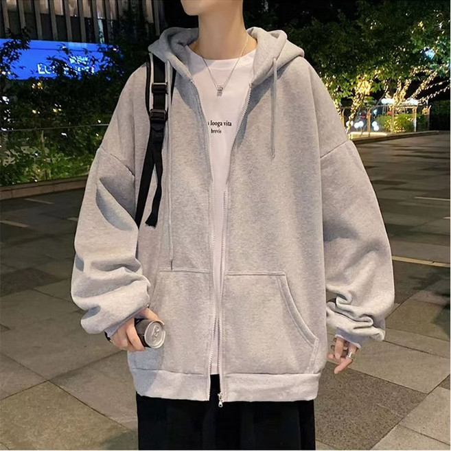 SunburstWonder 남성 가을 겨울 후드집업 박시 도톰 캐주얼 트레이닝