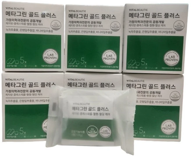 바이탈뷰티 메타그린 골드 60일분 60포, 1세트, 95.4g - 쿠팡