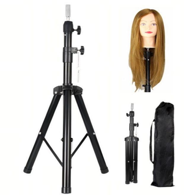 스타일포유 미용 연습 헤어 삼각대, 검정, 1개