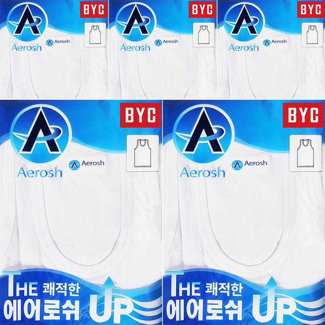 BYC 男士清爽Aeroshi涼感背心 5件組 BYA1123