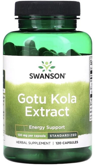 스완슨 고투콜라 병풀 허브 추출물 100mg 120캡슐 Gotu kola, 1개, 120정