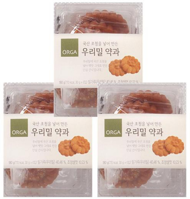 풀무원 우리밀 약과 180g 3개