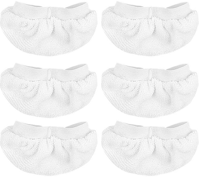 휴대용 스팀 클리너 부착물용 극세사 천 비셀 샷 호환 바그너 퍼스팀 패드 세척 가능 래그 4팩, 6 Pack