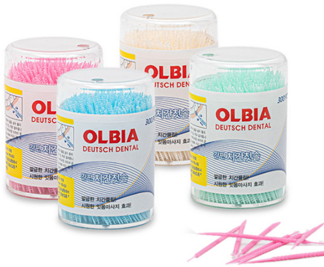 토탈하우스 올비아 간편치간칫솔 300P 웰터스 색상300P 랜덤 1통 휴대용이쑤시개 0113 OLBIA 치간크리너 웰터스 간편치간칫솔, 1개