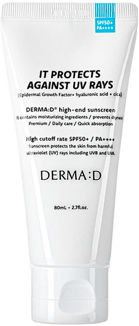 더마디 선크림 SPF50+ PA+++ 자외선 차단 저자극 수분 보습 미백 주름개선 기능성 선크림, 2개, 80ml