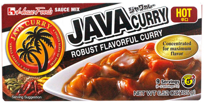 하우스푸즈 자바 카레 매운맛, 185g, 1개