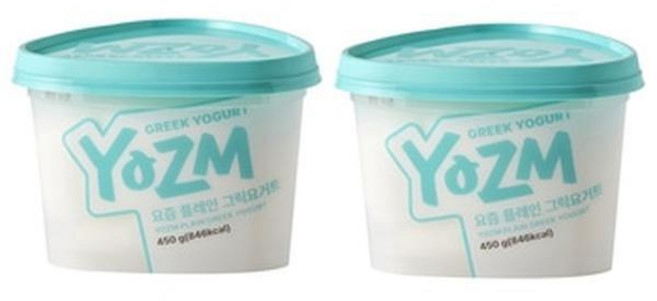 꾸덕한 다이어트 단백질 무가당 플레인 그릭요거트 800g, 2개, 450g