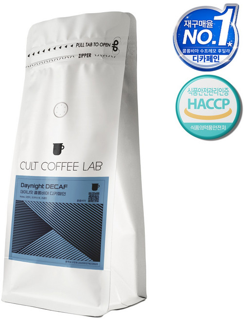 컬트커피랩 디카페인 콜롬비아후일라 슈가케인 너티초코 카라멜 데이나잇 싱글오리지 원두, 홀빈(분쇄안함), 1kg, 1개