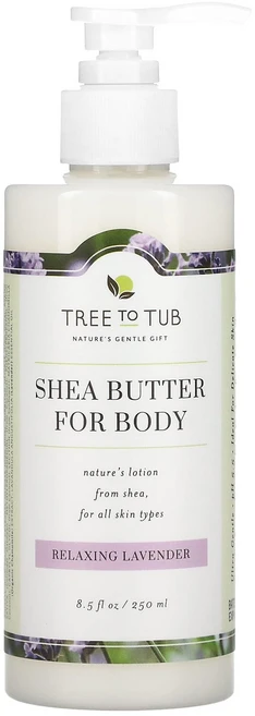 트리 투 텁 시어버터 모이스처라이징 바디 로션 끈적임 없이 산뜻하고 촉촉한 건조 및 민감성 피부용 라벤더 향 250ml TOB-48238 - 쿠팡