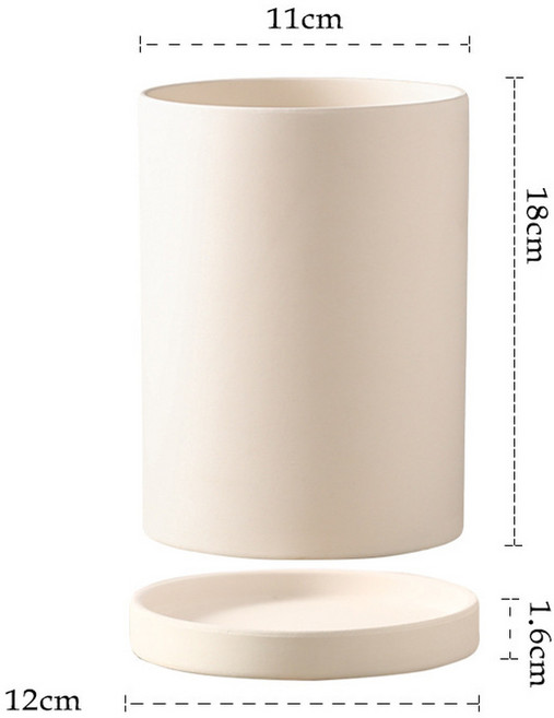 陶瓷直筒素燒盆栽盆 9*9cm, 高直筒素胚11*18cm, 1個