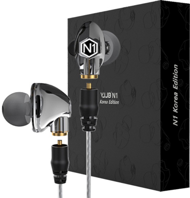 로랜텍 VJJB 프리미엄 인이어 이어폰, N1, 크롬블랙