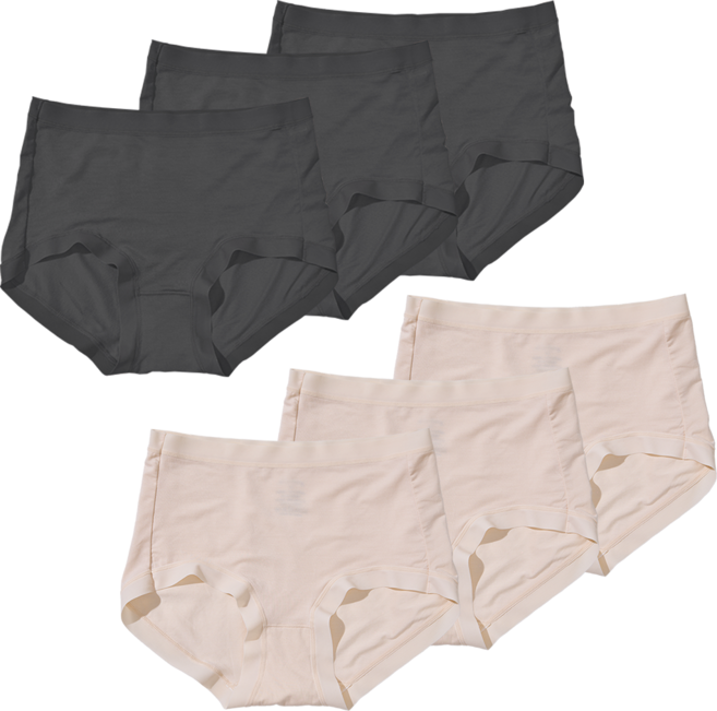 엘빈리빙 찰랑 하이웨스트 모달 팬티 6종 세트