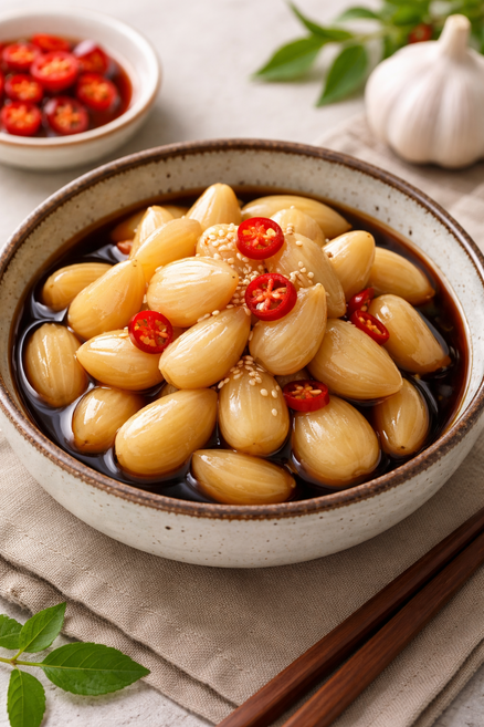 알마늘 4kg 마늘장아찌 마늘절임 대용량 업소용 마늘 반찬, 종이박스, 1개