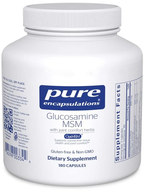 Pure Encapsulations 글루코사민 MSM, 기본, 1개, 180정 - 쿠팡