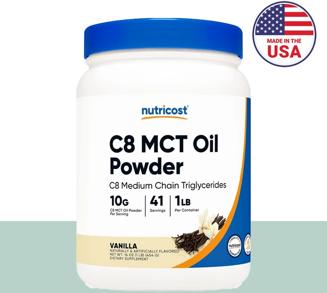 뉴트리코스트 MCT오일 C8 파우더 바닐라, 454g, 1개, 454g - 쿠팡
