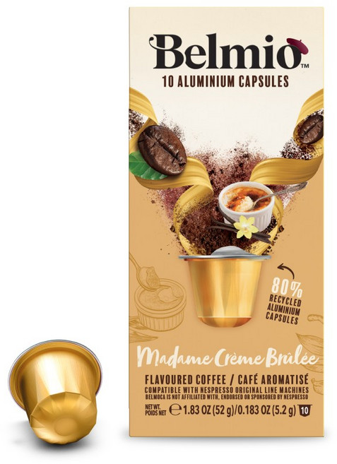 벨미오 플레이버드 마담 크림 브륄레 캡슐커피 네스프레소 호환캡슐, 5.2g, 1세트, 10개입