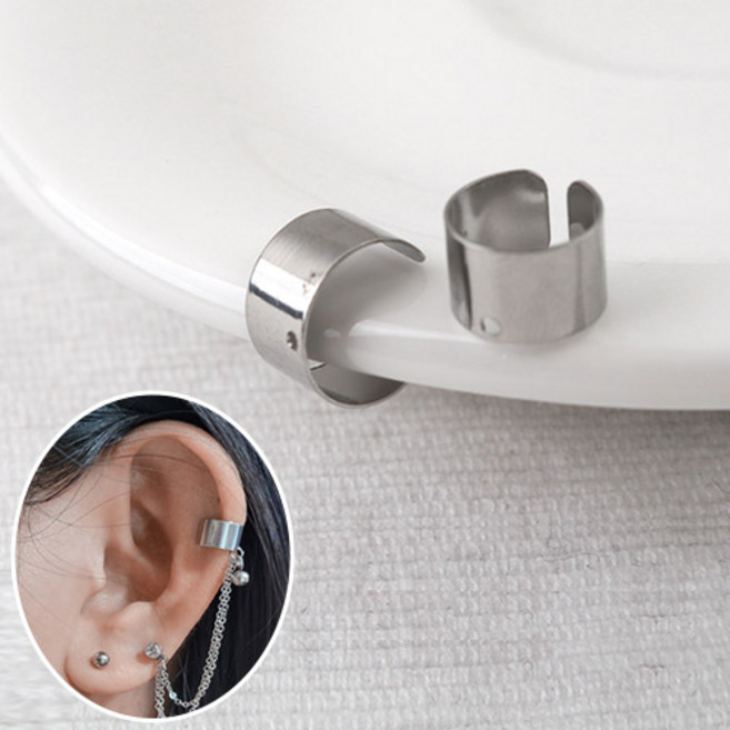 싼비즈 [8-430-03]써지컬스틸 이어커프 6x10mm 1개