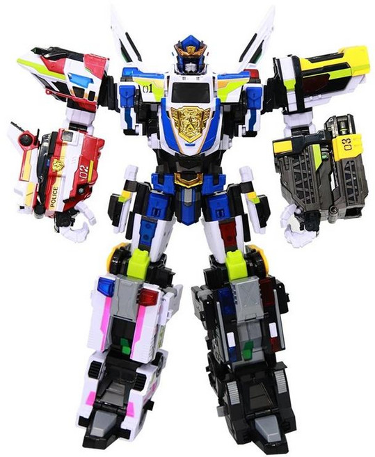 Mini Force Justice Titan 變形機器人玩具, Multicolor, 1套