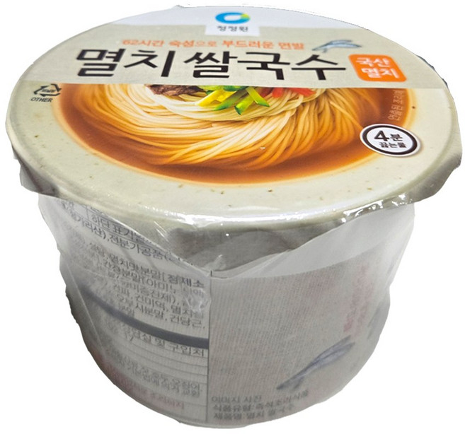 청정원 쌀로만든 멸치 컵쌀국수, 92g, 6개