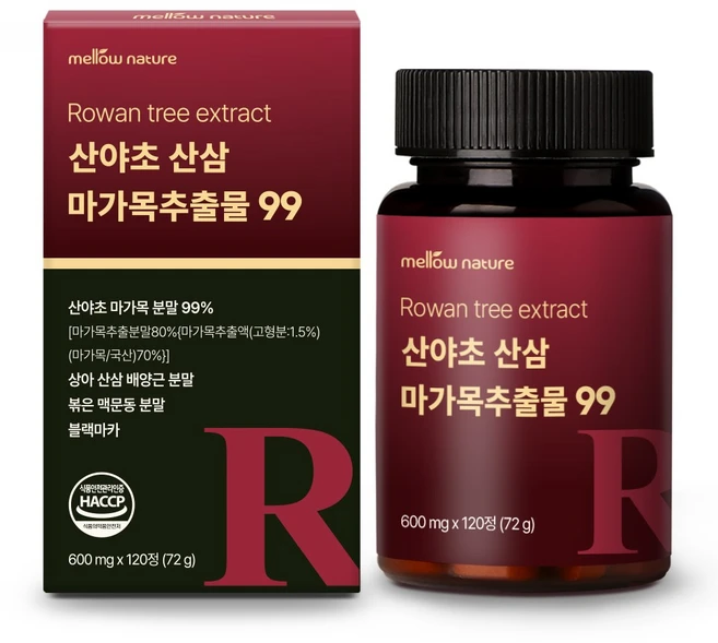 멜로우네이쳐 산야초 산삼 마가목추출물 99, 1개, 120정 - 쿠팡