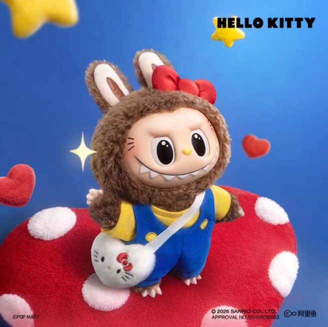 (시크릿) 팝마트 몬스터즈 라부부 x 산리오 인형 키링 클래식 헬로키티, 1개