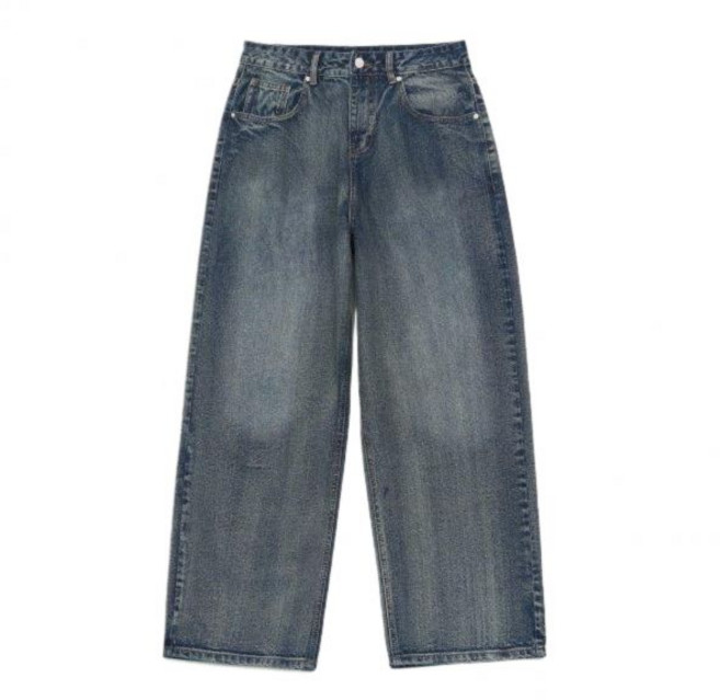 토피 청바지 토피 데님팬츠 TOFFEE 토피 헤이즈 워시드 와이드 데님 팬츠 (VINTAGE INDIGO) 364501