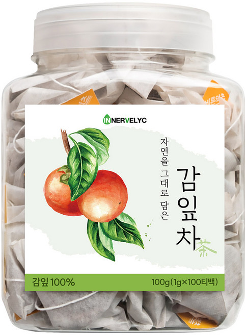 이너블릭 감잎차 1500만 티백 판매 돌파 PLA 친환경 필터, 1박스, 1g, 100개입